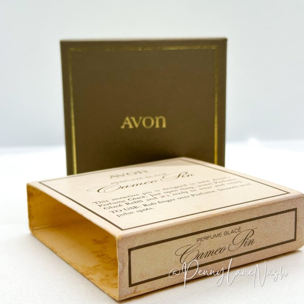 NIB Vintage Avon Perfume Glace Silhouette Cameo Pin Brooch - Picture 4 of 7